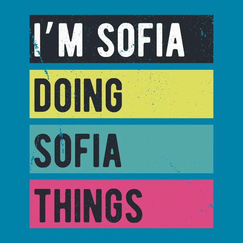 Ich bin Sofia und mache Sofia-Dinge in Retro-Farben