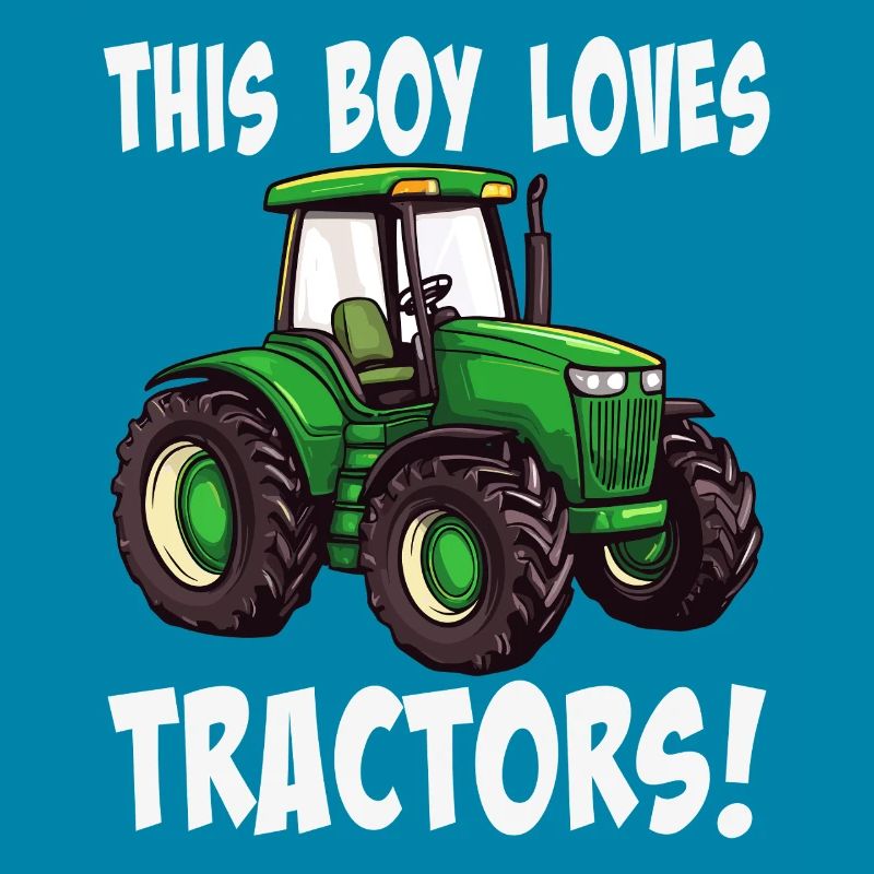 Ce garçon adore les tracteurs