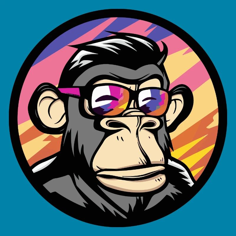 Affe Comic Cool Sommer