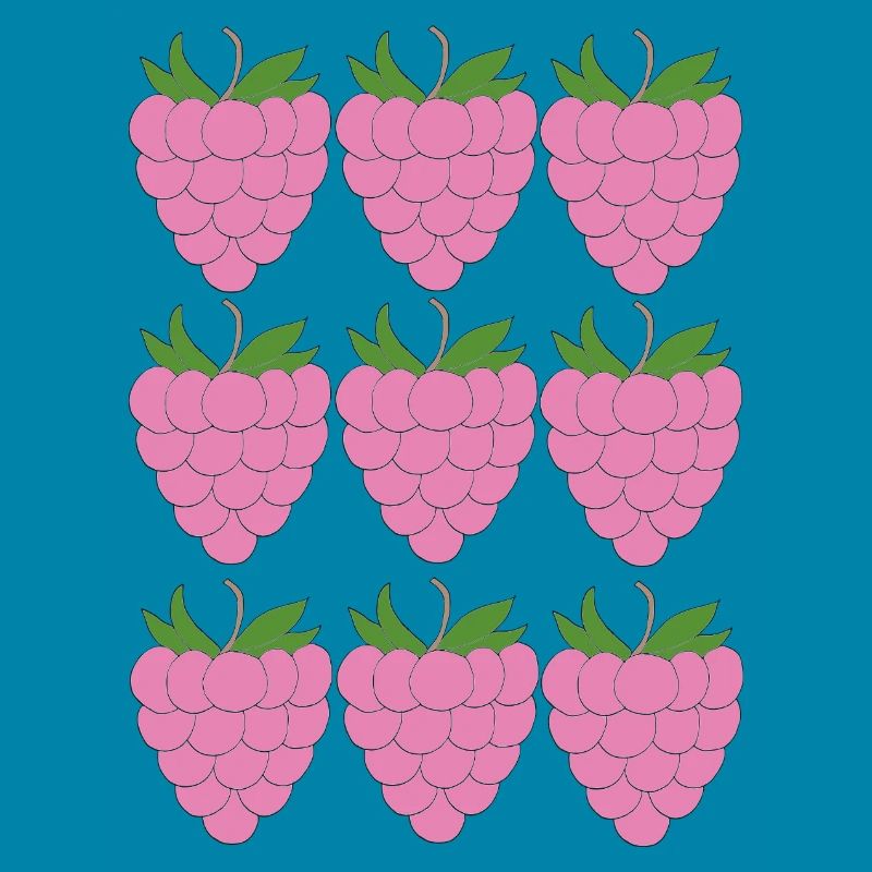 Raspberry Grid Pattern