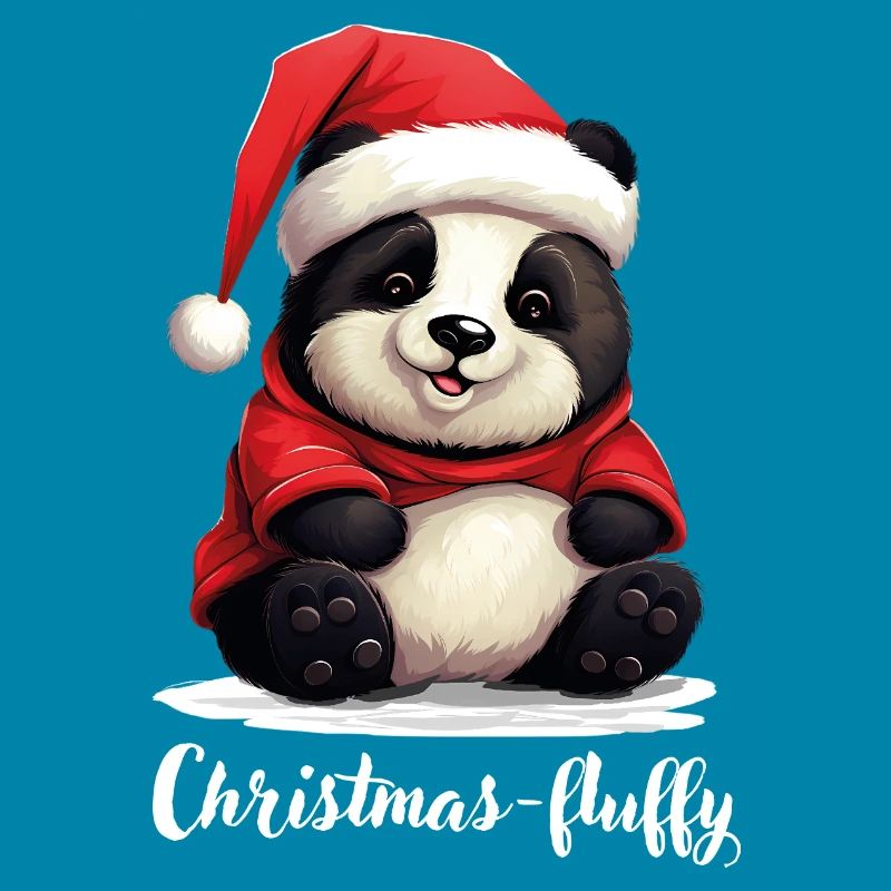 Christmas, Panda bear, chubby panda, fluffy