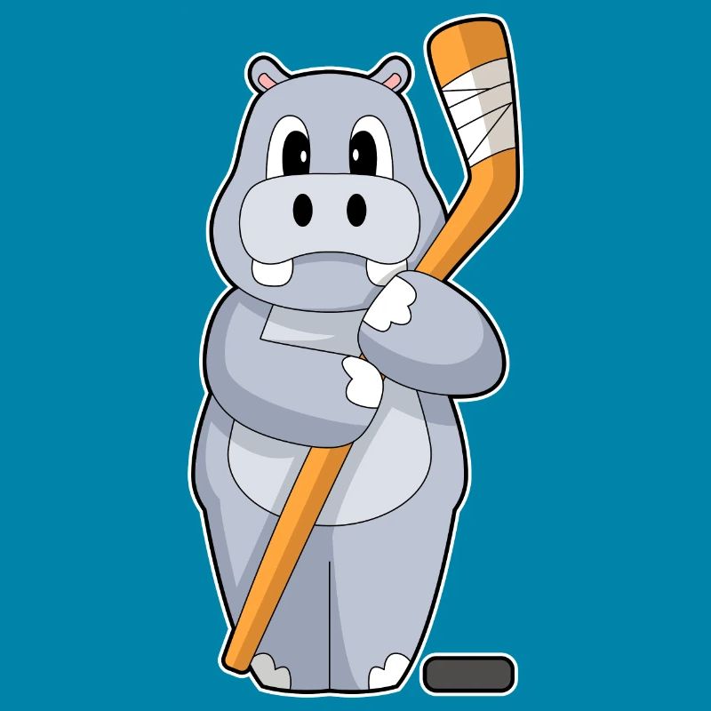Nilpferd Eishockey Eishockeyschläger