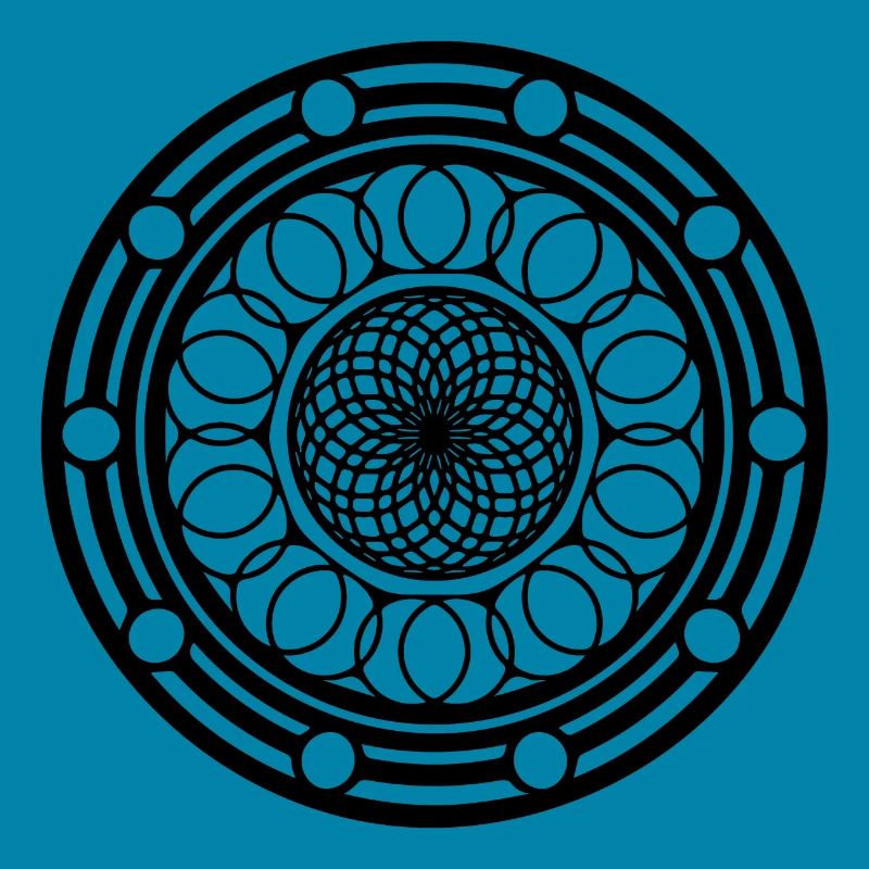 Geometric Flowers Mandala Round Pattern Shape