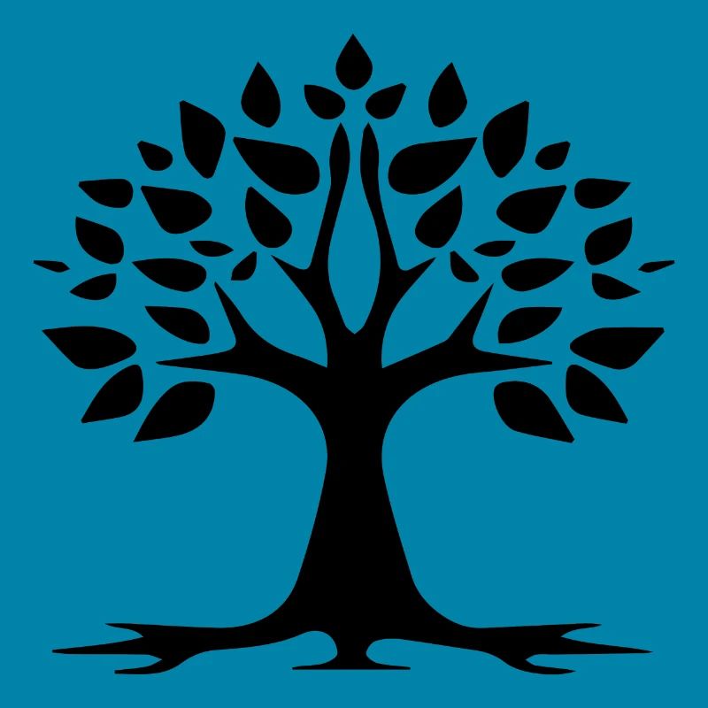 Stylized Tree Simple Tattoo Logo