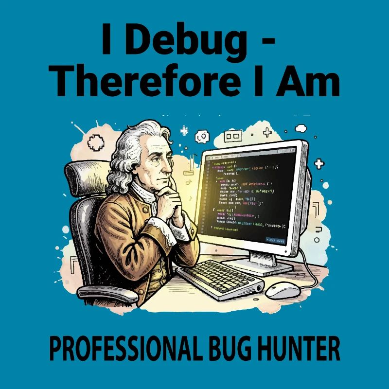 Retro Scholar an der Coding Console – leichter Hintergrund