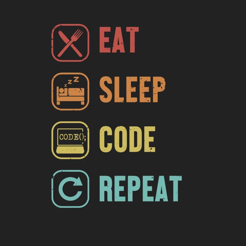Eat Sleep Code Repeat Softwareingenieur Coder