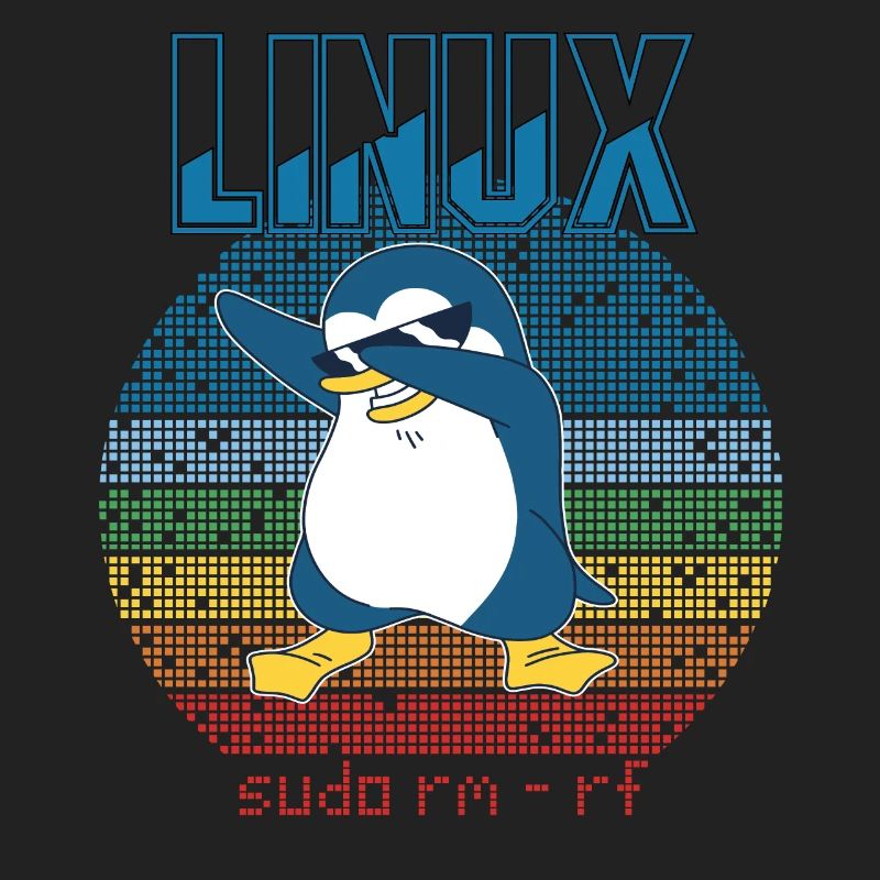 Linux Sudo Root Geek Admin Penguin Nerd Programmer