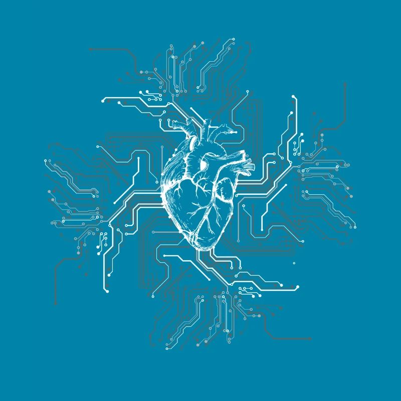 Anatomisches Herz CPU Prozessor PCB Board Computer