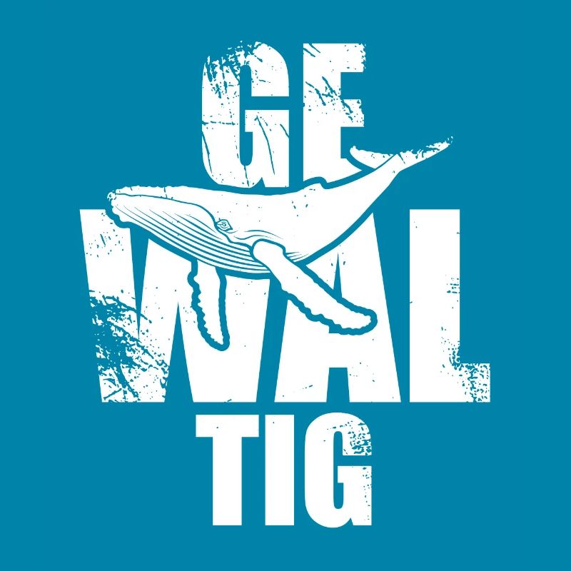 Gewaltig Wal - Buckelwal - Meeressäuger - Geschenk