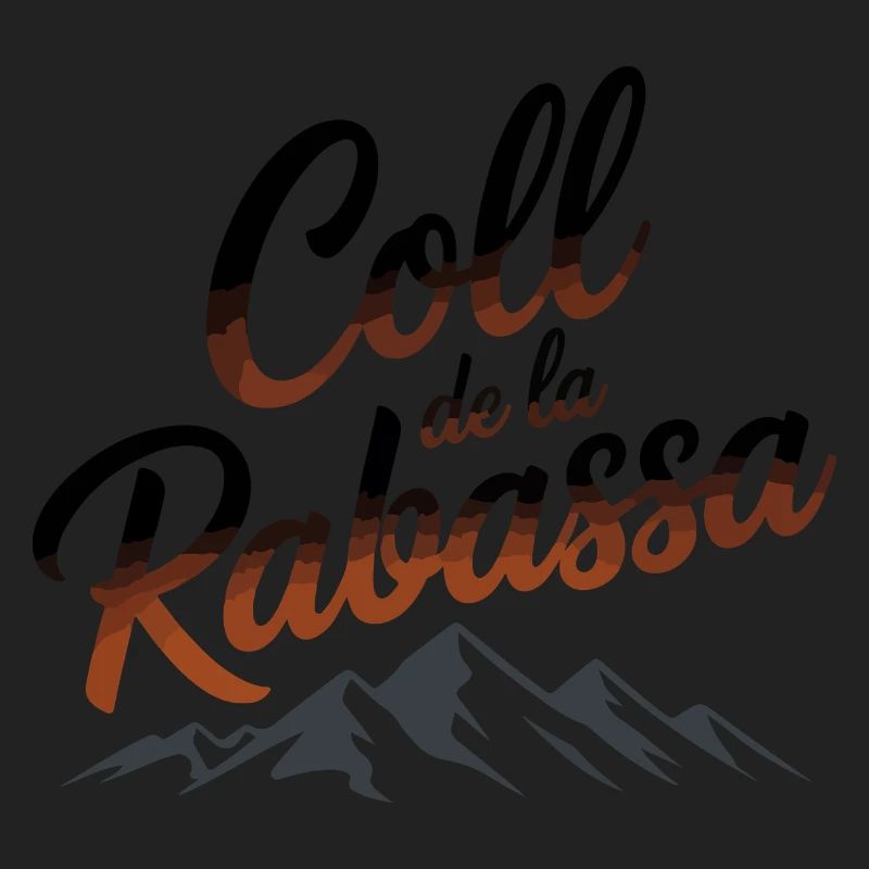 Coll de la Rabassa Climb Script Art