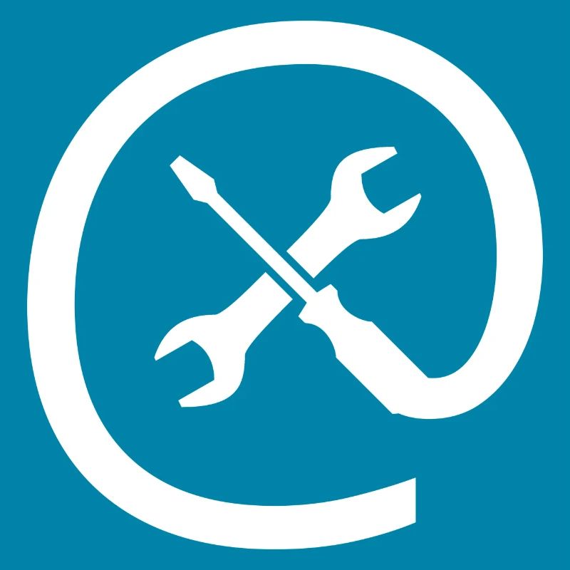 Computer Service Icon (white)