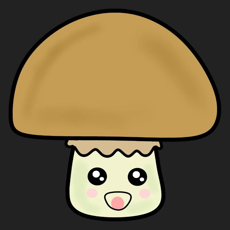 Champignon champignon mignon avec visage
