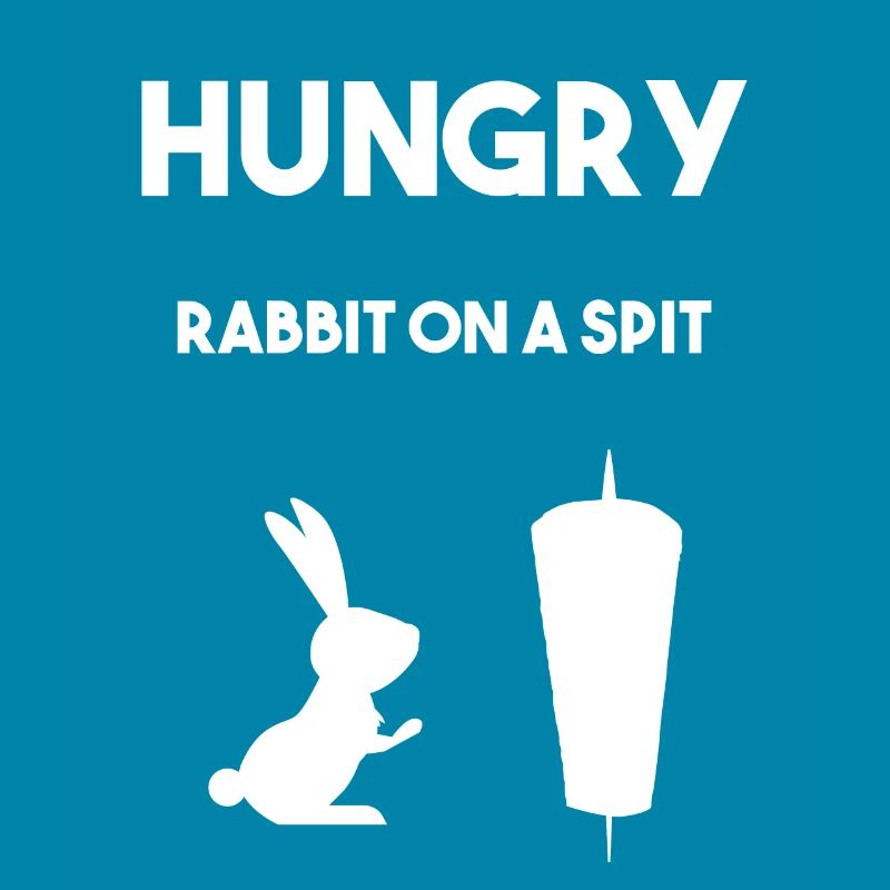 Rabbit on a spit withe