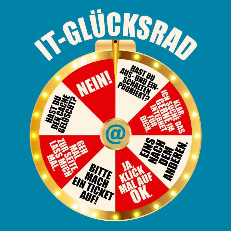 IT Support Glücksrad Service Desk IT Helpdesk Nerd