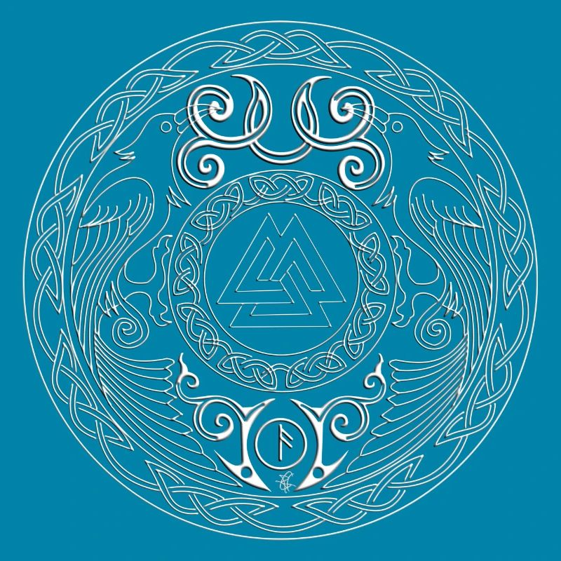 Mandala runique à triade centrale