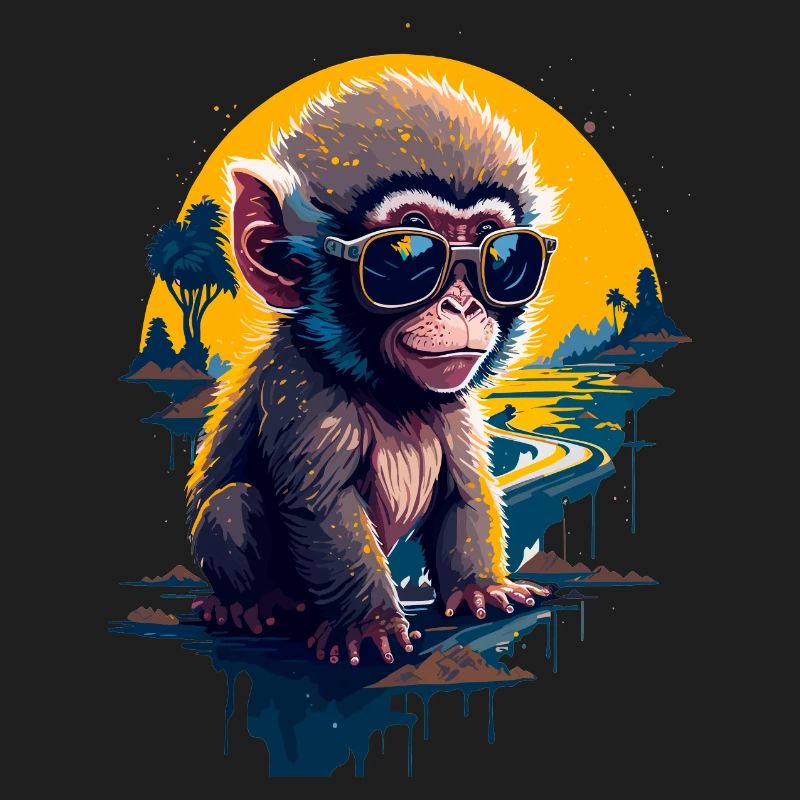 Cooler Affe