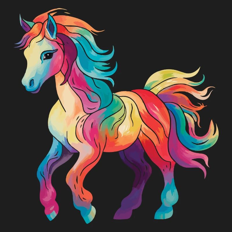 Poney coloré
