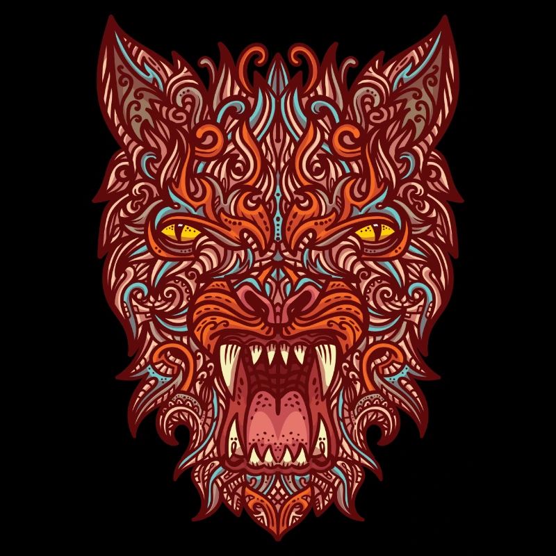 Wolf aus Ornamenten