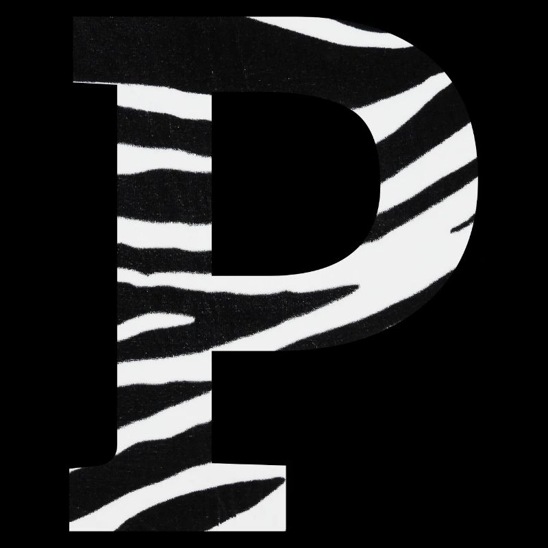 Buchstabe p Zebra
