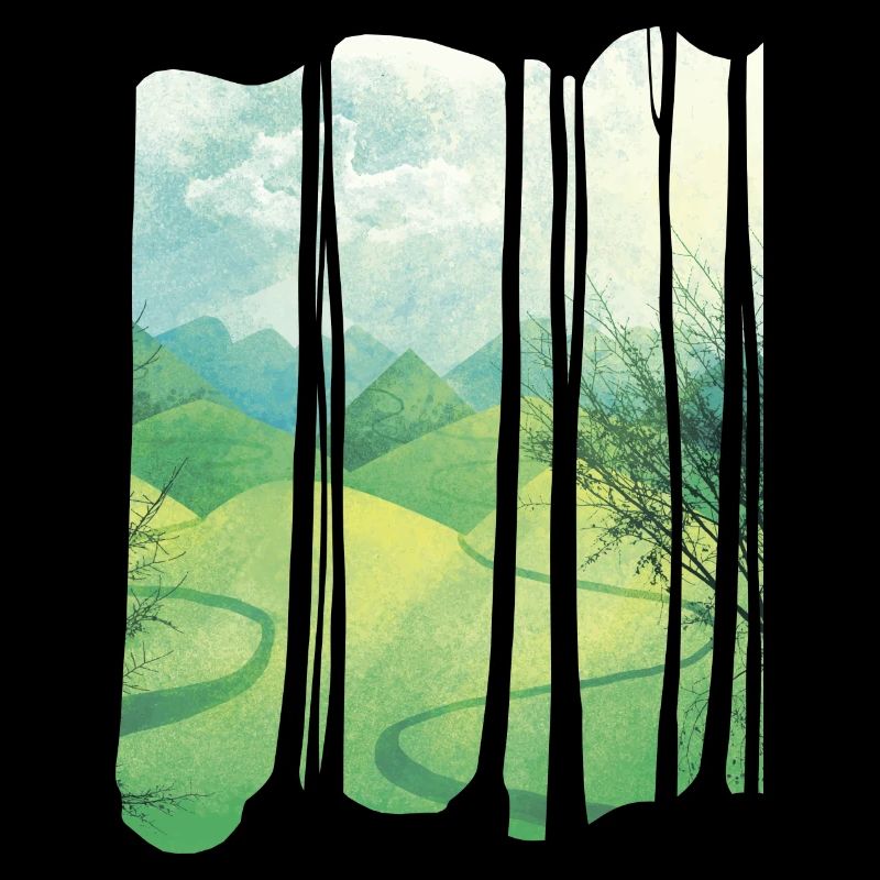 montagnes vertes