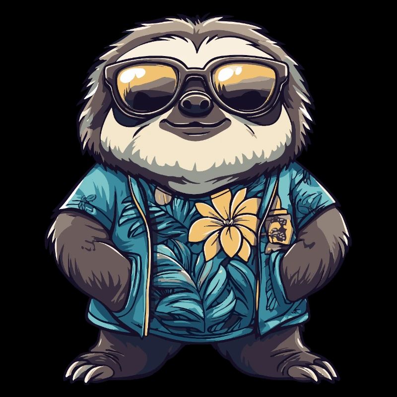 Faultier Comic Urlaub