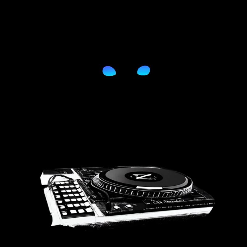Cat DJ avec table de mixage