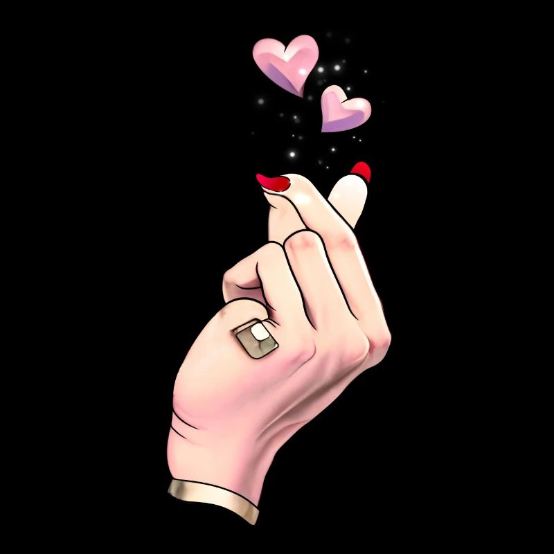 Finger Herz Koreanisch K Pop