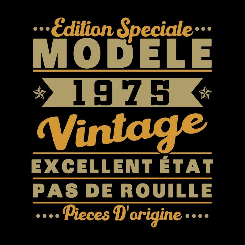 1975 module Vintage Anniversaire Rétro