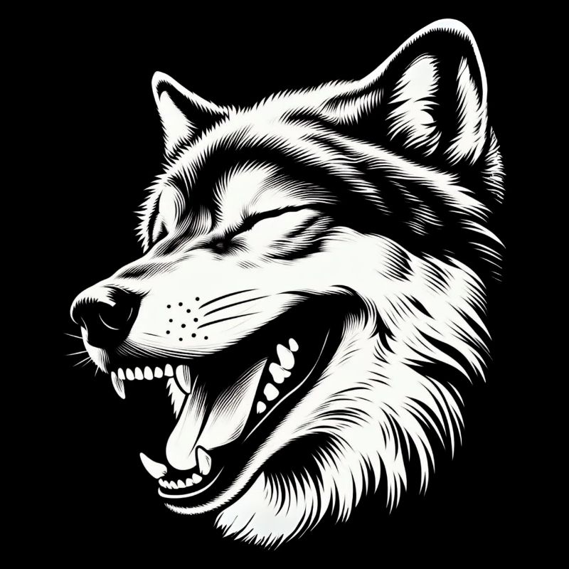 Lachender 🐺 Wolf