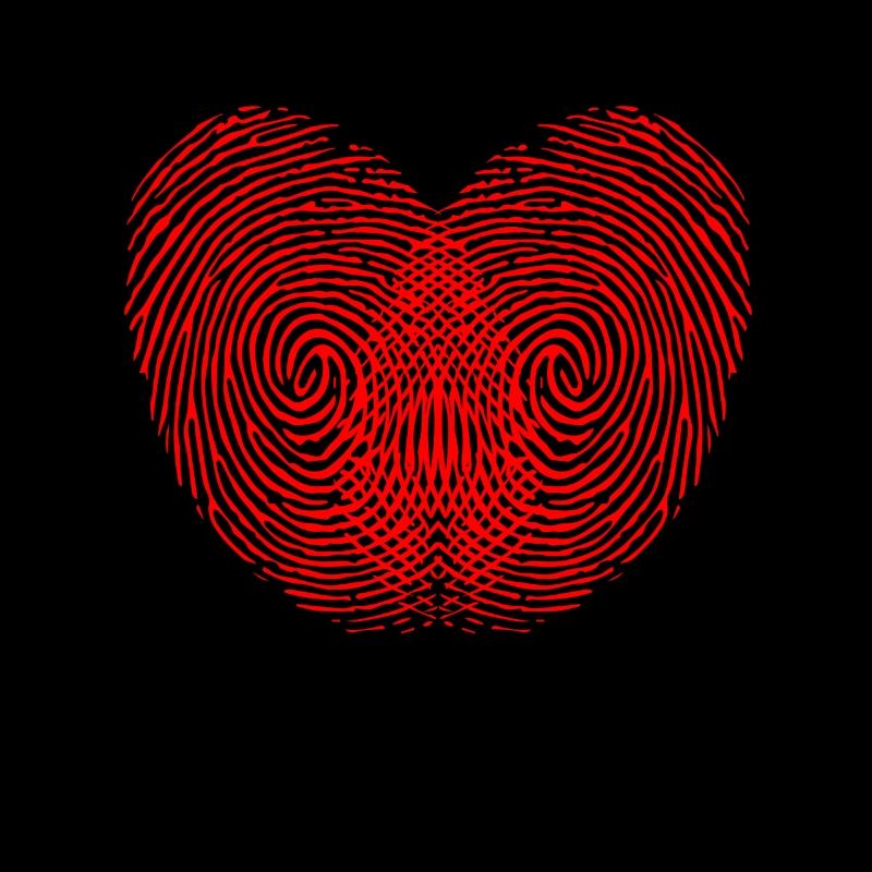 Fingerabdruck-Herz-DNA