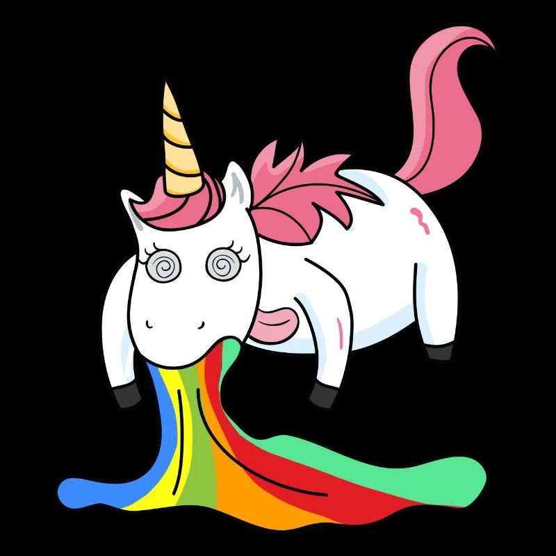 Kotzendes Einhorn Regenbogen