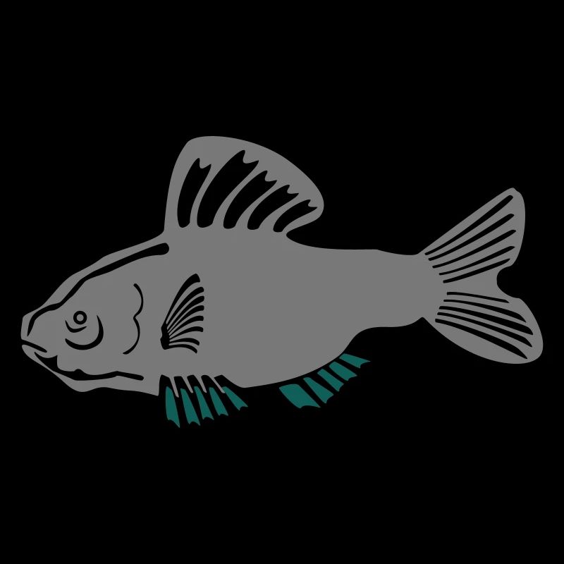Poisson-chat gris avec accent turquoise