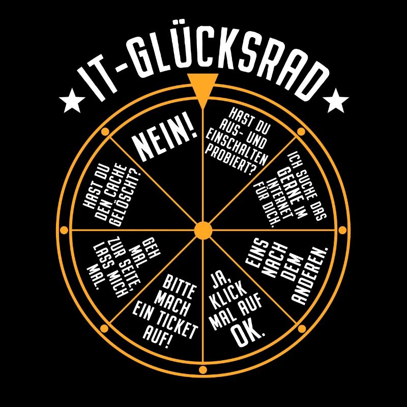 IT Support Glücksrad Service Desk IT Helpdesk Nerd