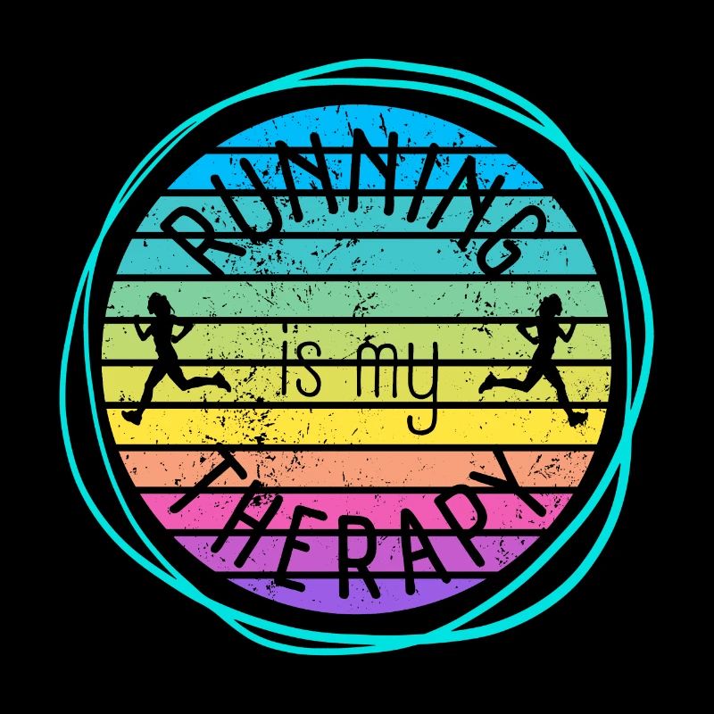 Running is my therapy Retro Sunset