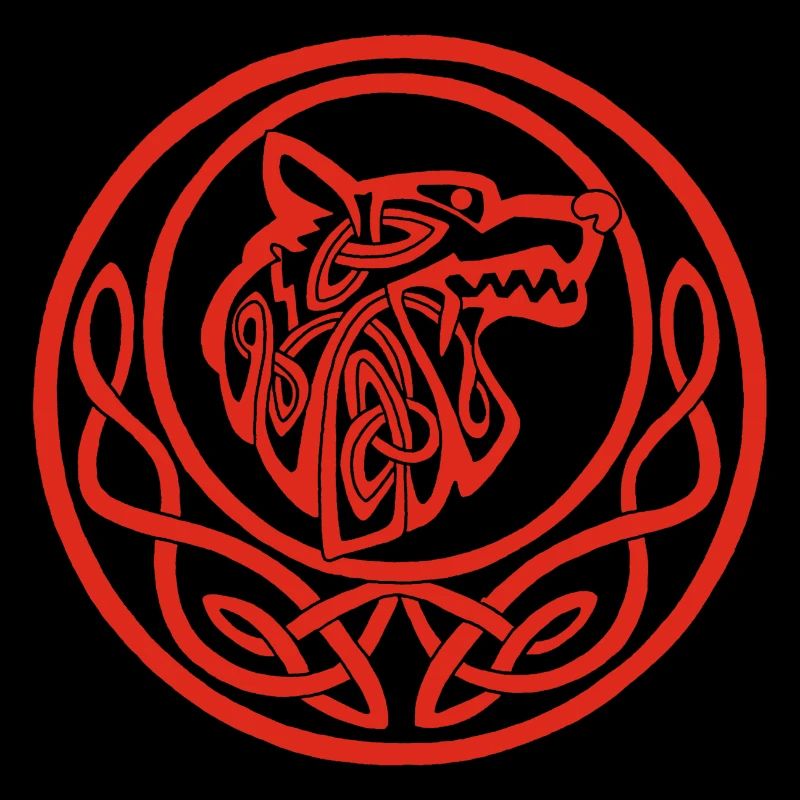 Red Wolf Lunar Symbol
