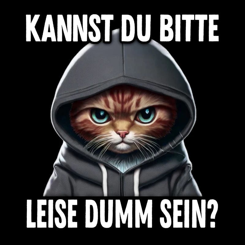 Spruch Lustig Katze Kannst du leise dumm sein?