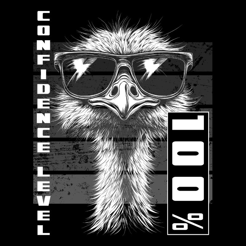 Selbstbewusst Strauß Vogel Sonnenbrille Geschenk