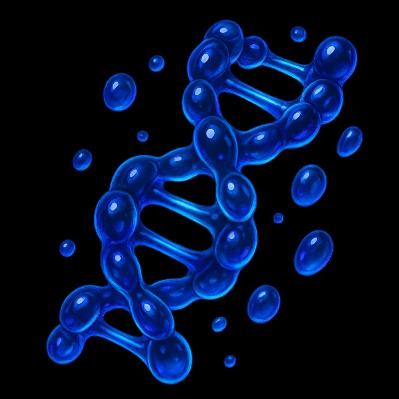 Molécule d’hélice d’ADN 3D Bleu