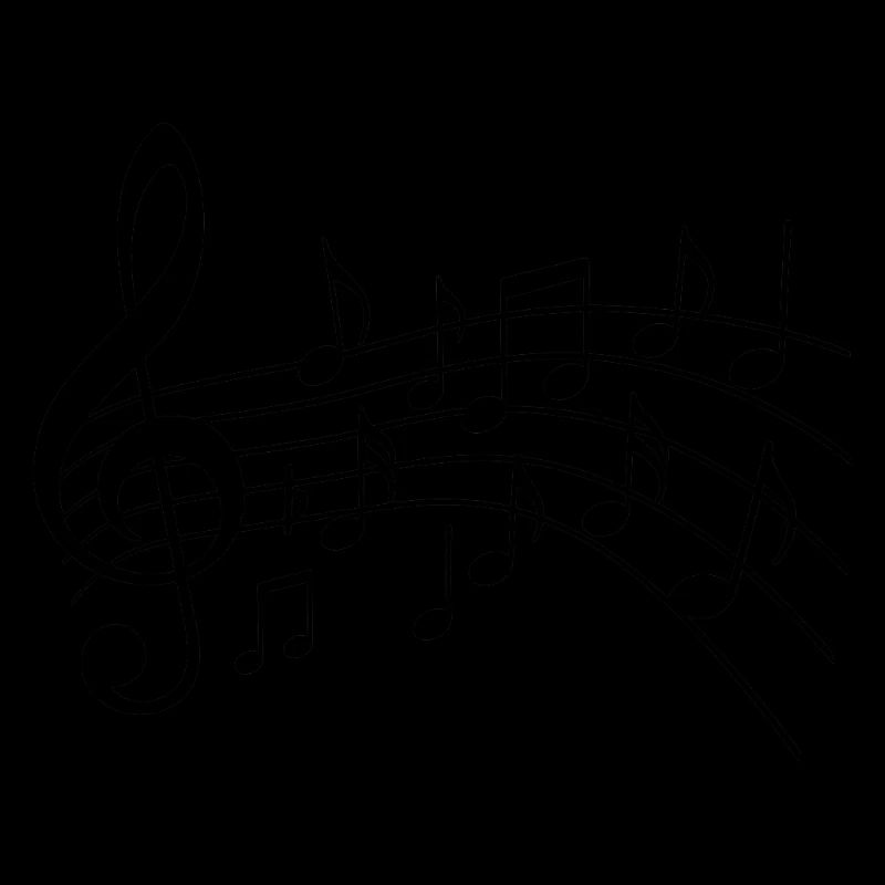 Musical Notes Variant 2 Black