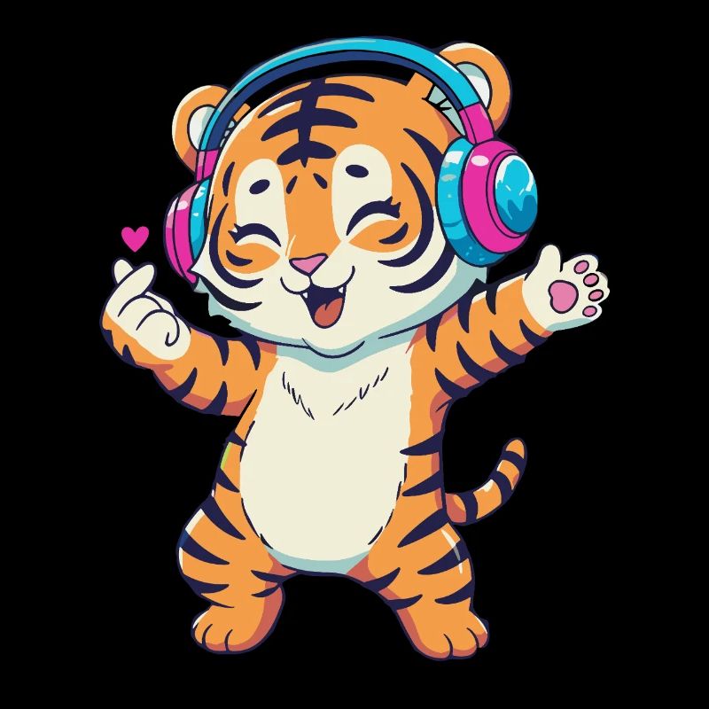 Tanzender K-Pop Tiger