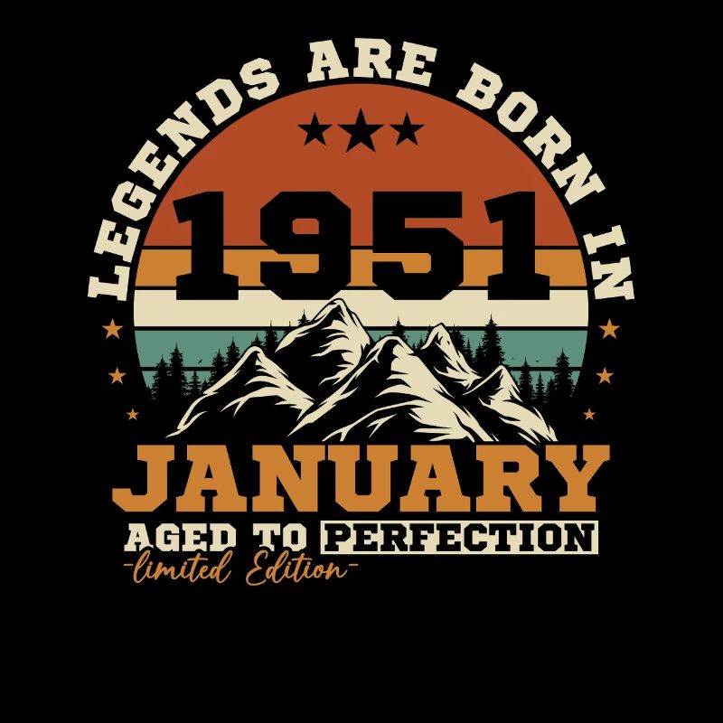 Januar 1951 Vintage-Retro-Geburtstagsgeschenk