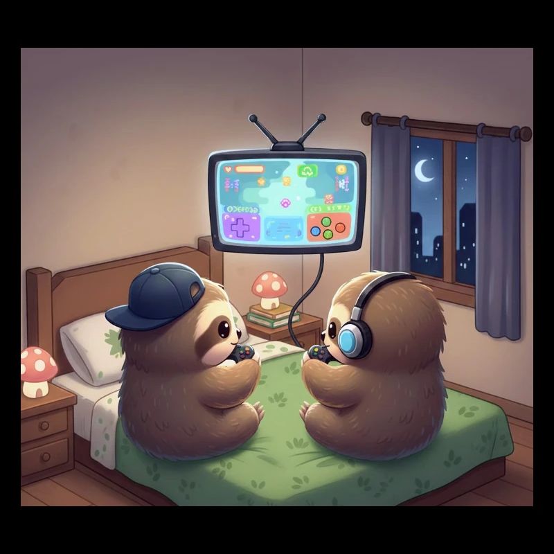 Sloth Night Gamer