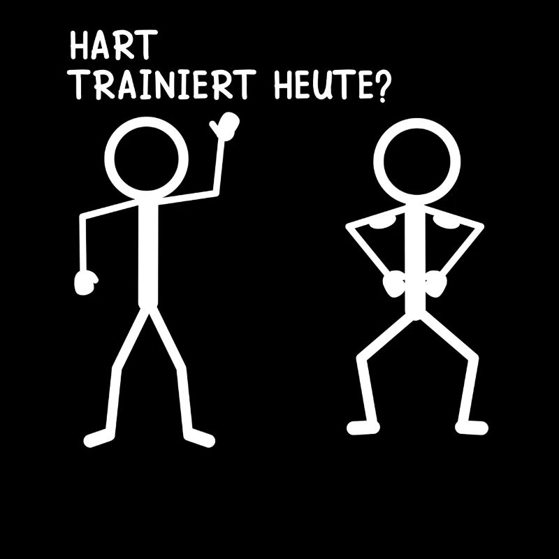 Strichmännchen HART TRAINIERT HEUTE Lustiges