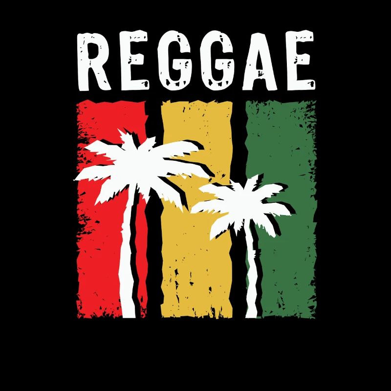 Palmiers reggae en bloc de couleurs rasta