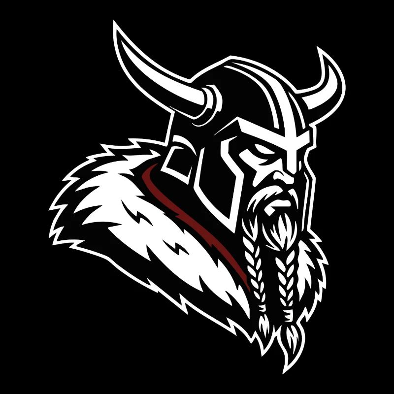 Wikinger-Eroberer, nordisches Maskottchenprofil Krieger