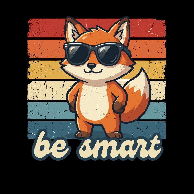 Idée cadeau de chemise Funny Fox Be Smart