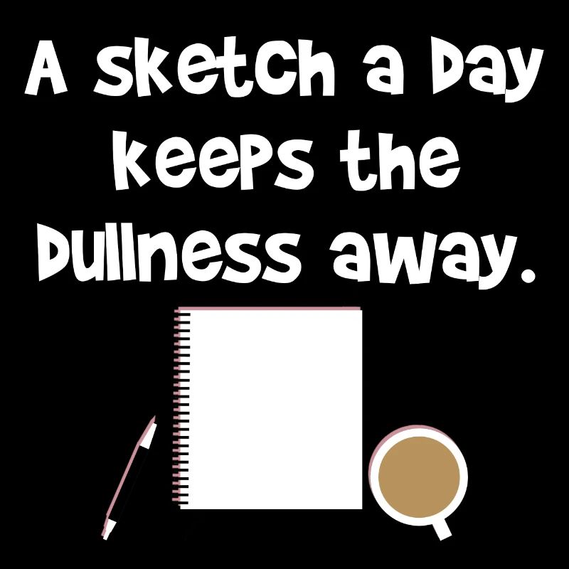 Sketch Day Zeichner Bleistift Spruch Geschenk Idee