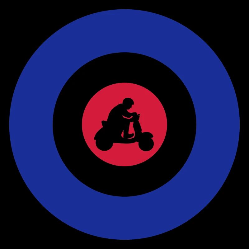 Target mit Rollerfahrer