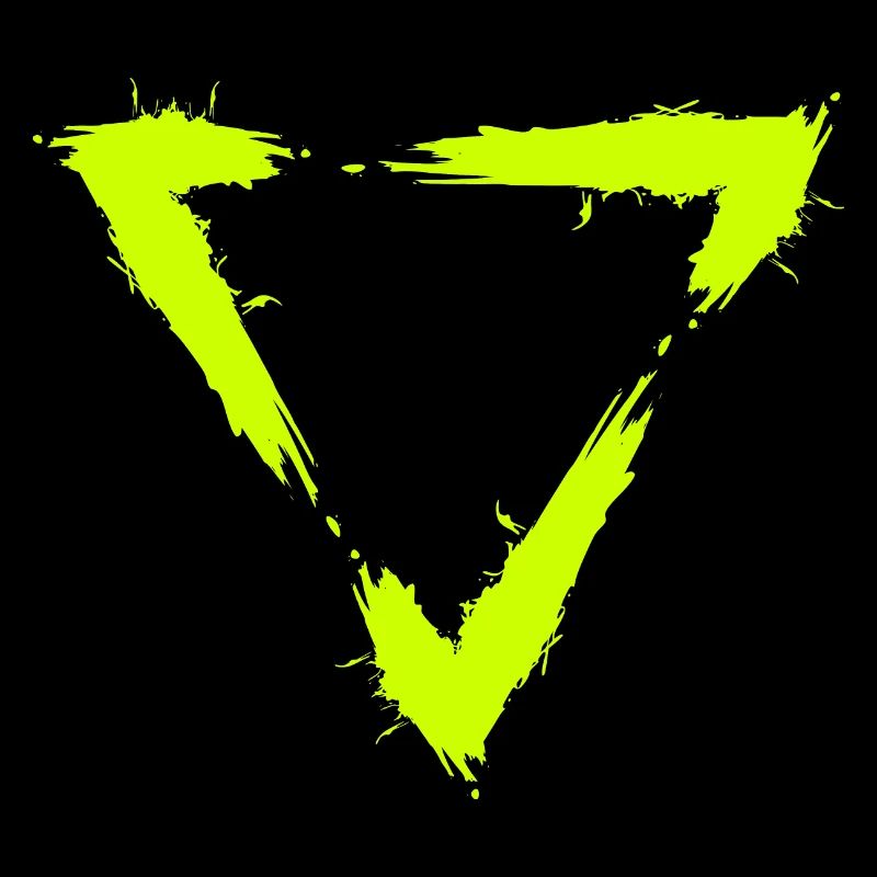 Symbol triangle brush design new yellow