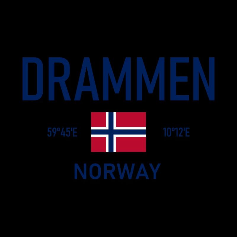 Drammen - Norway - Coordinates - Flag